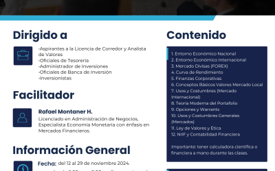 Curso Preparatorio para la Obtención de Licencia de Corredor de Valores