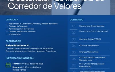 Curso Preparatorio para la Obtención de Licencia para Corredor de Valores